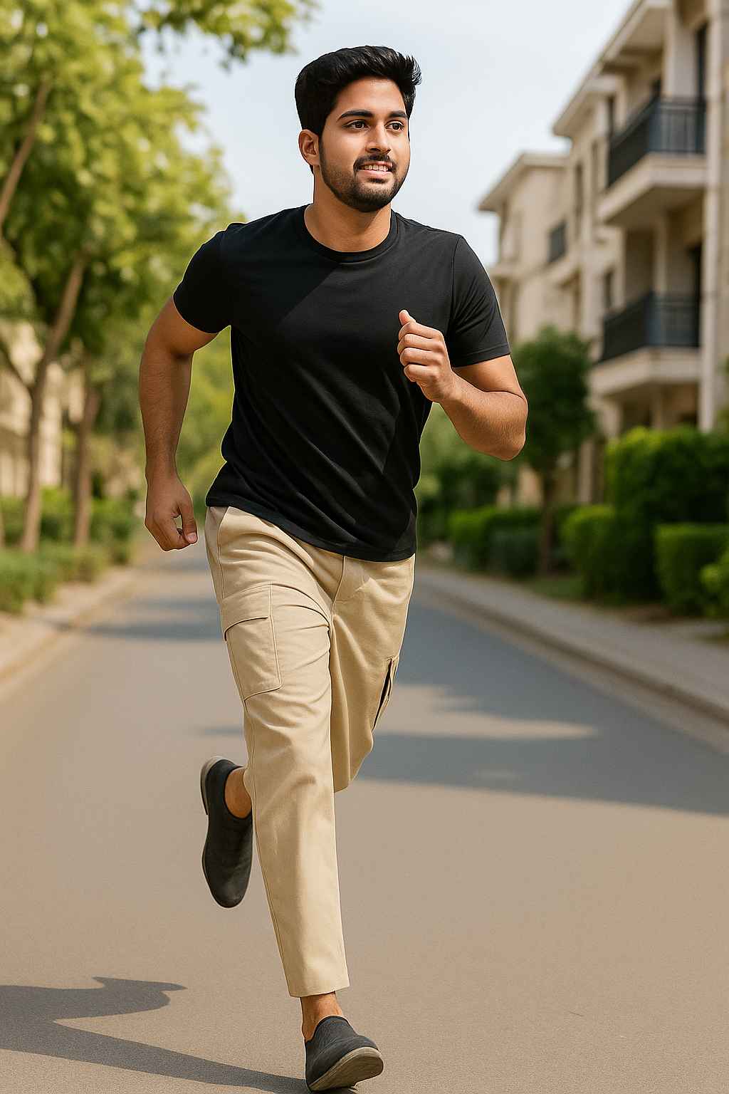 CLOFTER : Men cotton non jogger cargo pant ART : CARRAT - Image 2