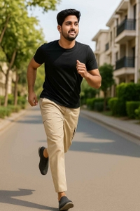 CLOFTER : Men cotton non jogger cargo pant ART : CARRAT - Image 2