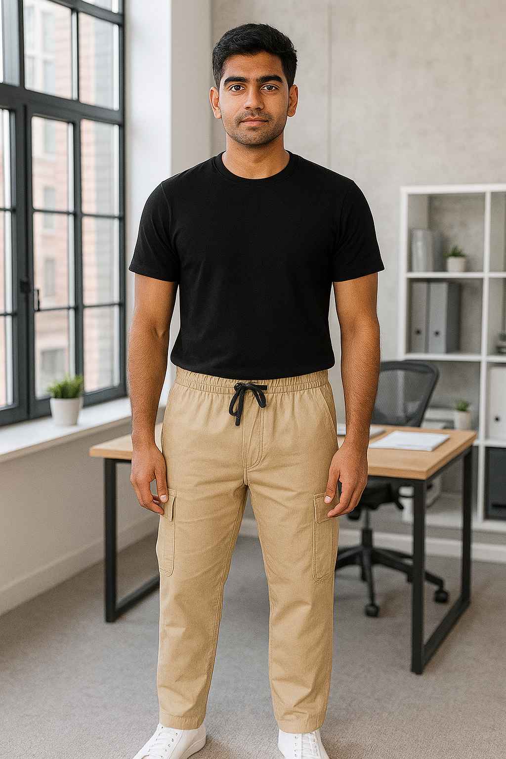 CLOFTER : Men cotton non jogger cargo pant ART : CARRAT