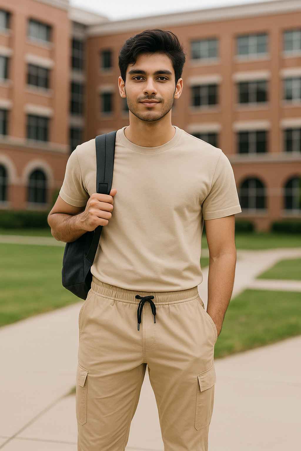 CLOFTER : Men cotton non jogger cargo pant ART : CARRAT - Image 3