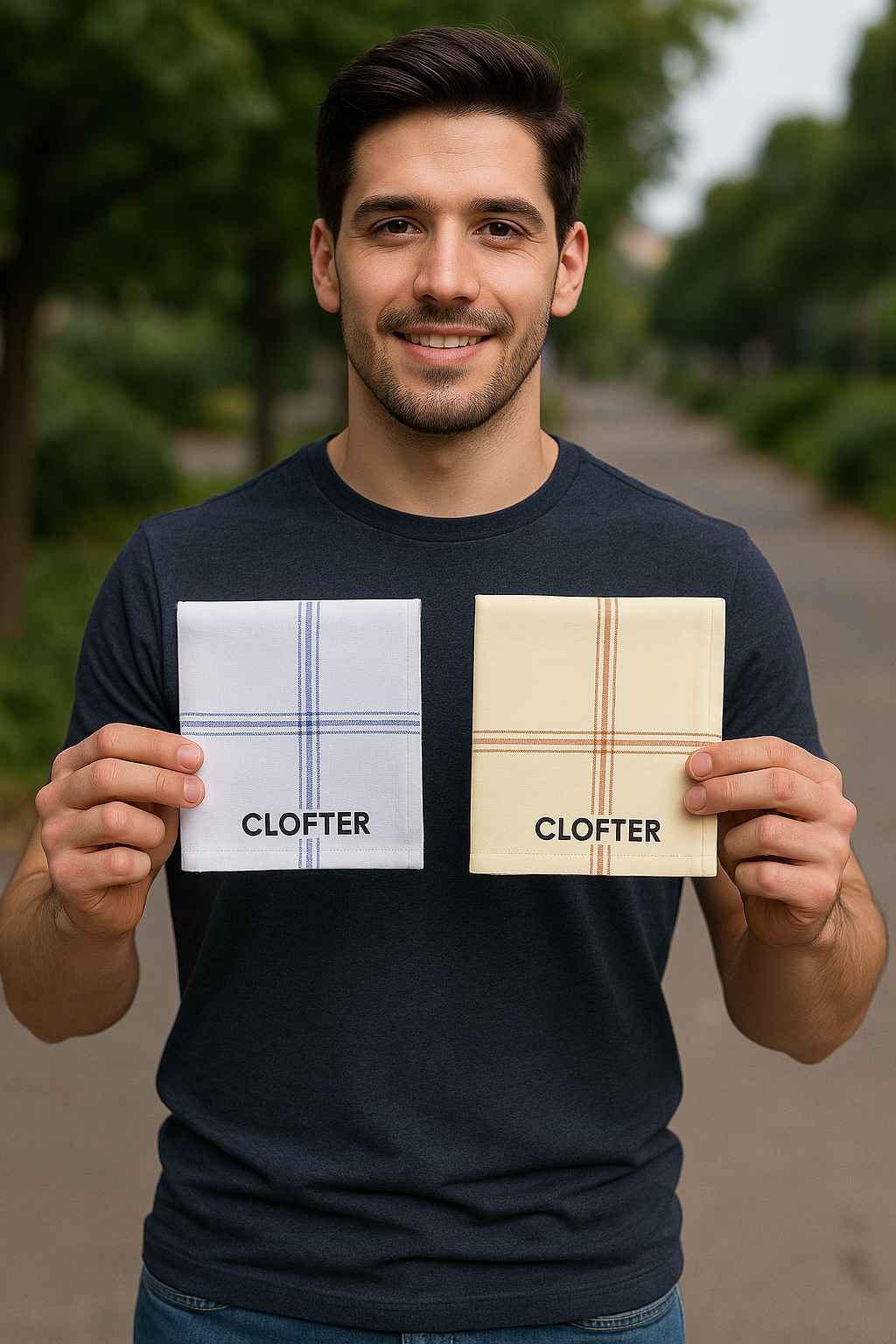 CLOFTER : Men cotton Handkerchief  : RU-16 (colorful) - Image 3