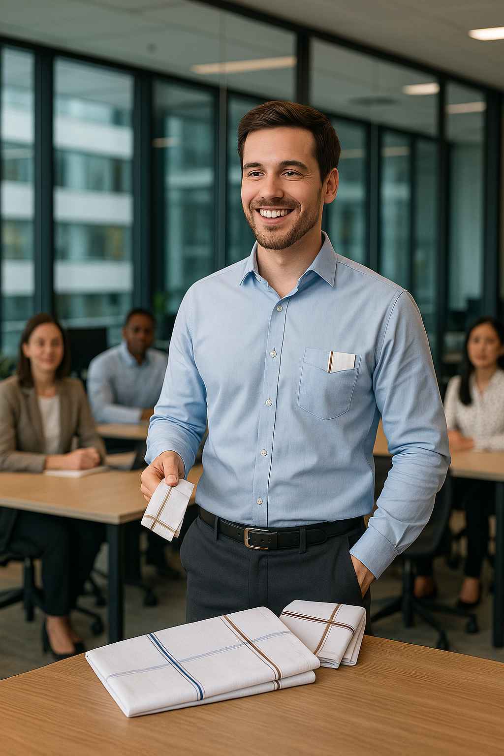 CLOFTER : Men cotton Handkerchief  : HN-800 - Image 4